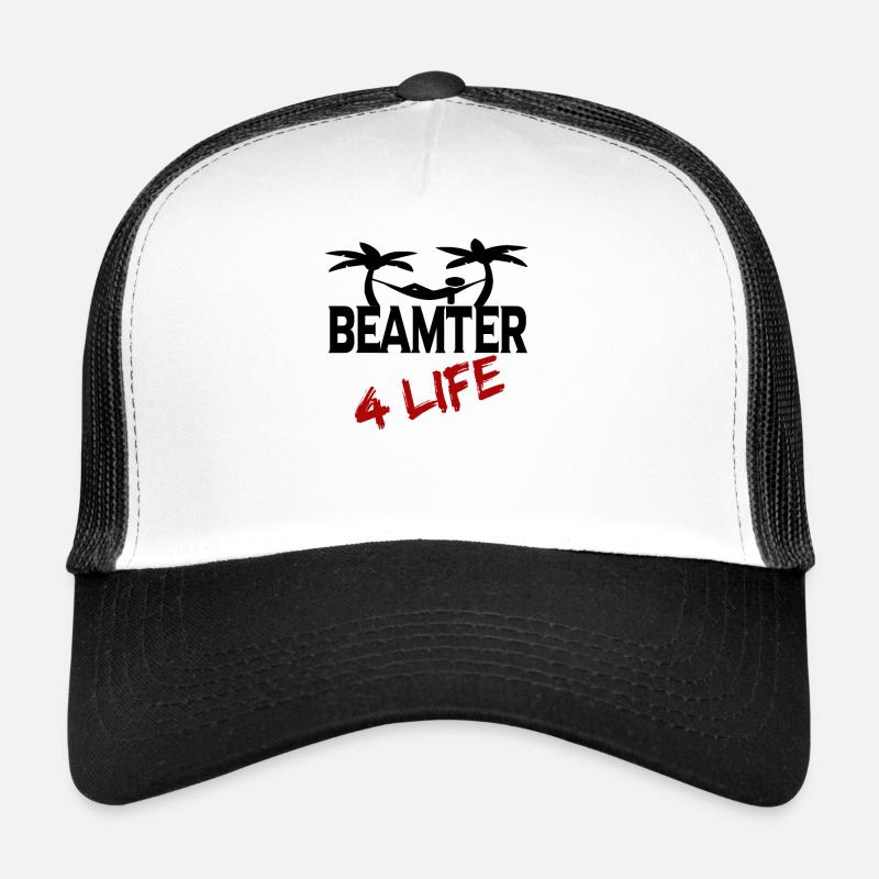 Beamter auf Lebenszeit Verbeamtung Geschenk - Trucker Cap - Weiß/Schwarz