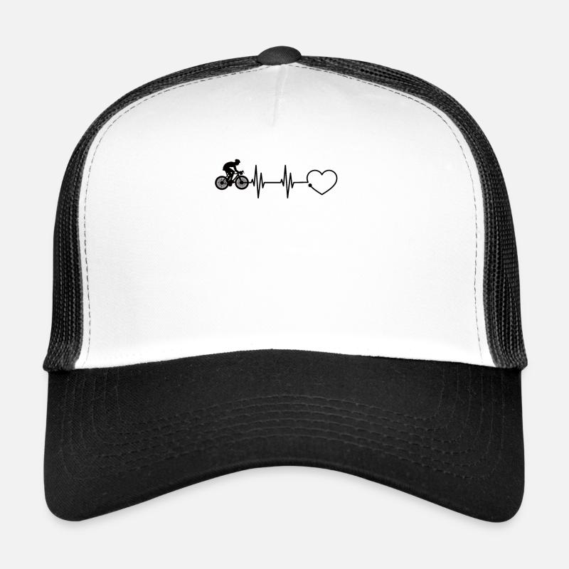 Vélo de course battement de coeur vélo course Casquette trucker 