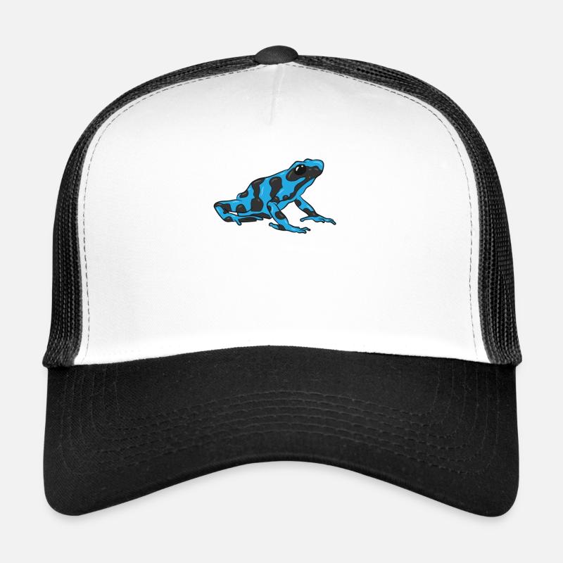 Blauer Gift Pfeil Frosch Dendrobatidae - Trucker Cap - Weiß/Schwarz