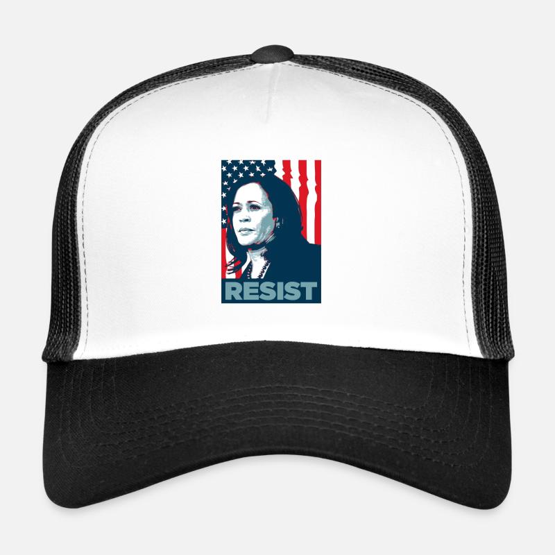 Kamala Harris résiste - Casquette trucker - blanc/noir