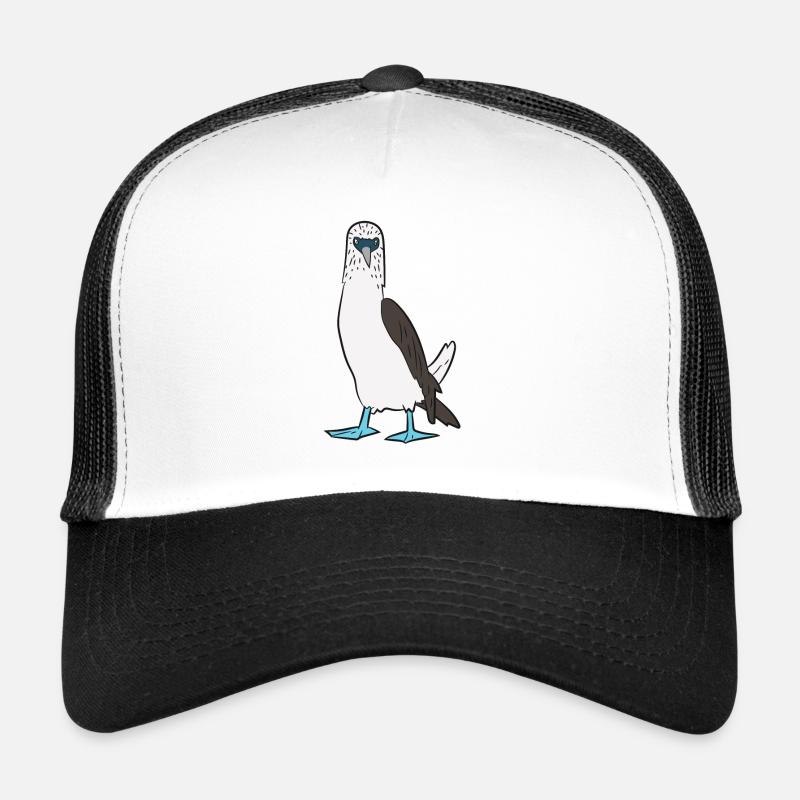 Netter Blauer Fuß Tölpel Vogel, Der Blauen Fuß - Trucker Cap - Weiß/Schwarz