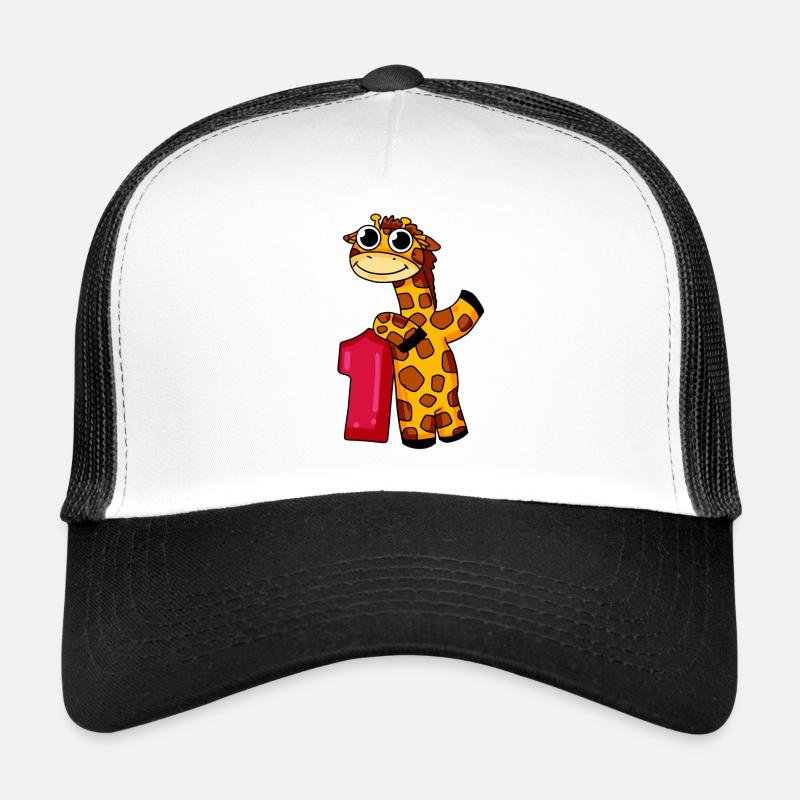 1. Geburtstag Giraffe 1.Klasse Geschenk - Trucker Cap - Weiß/Schwarz