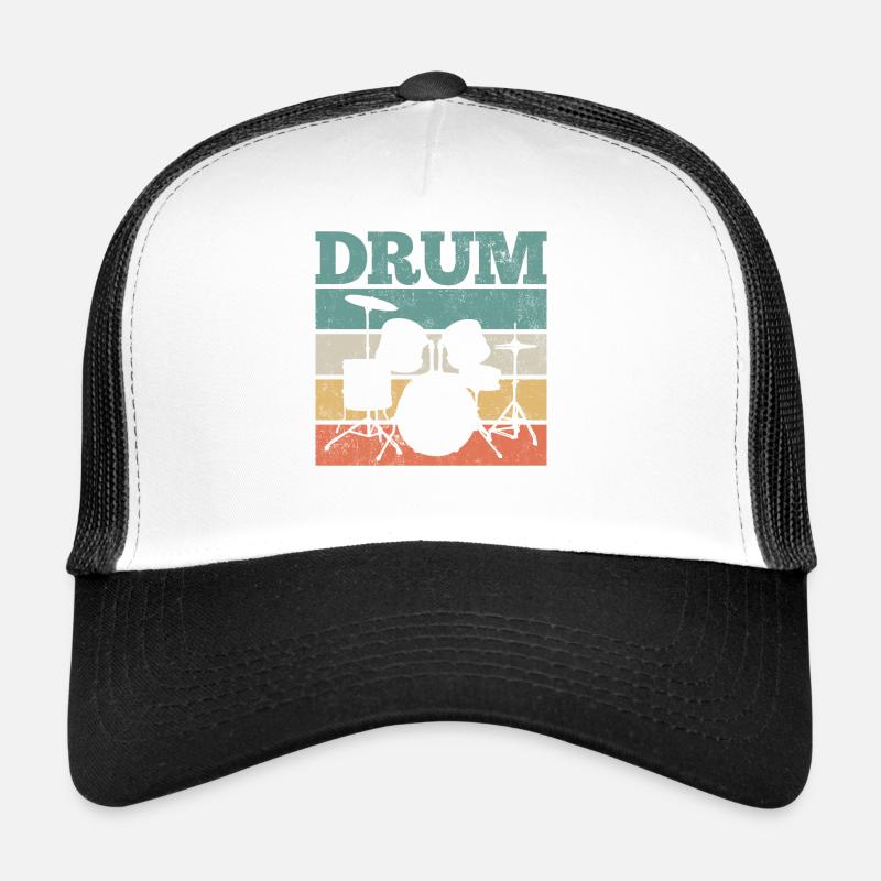 Drums Drums Drummers Drums - Trucker Cap - white/black