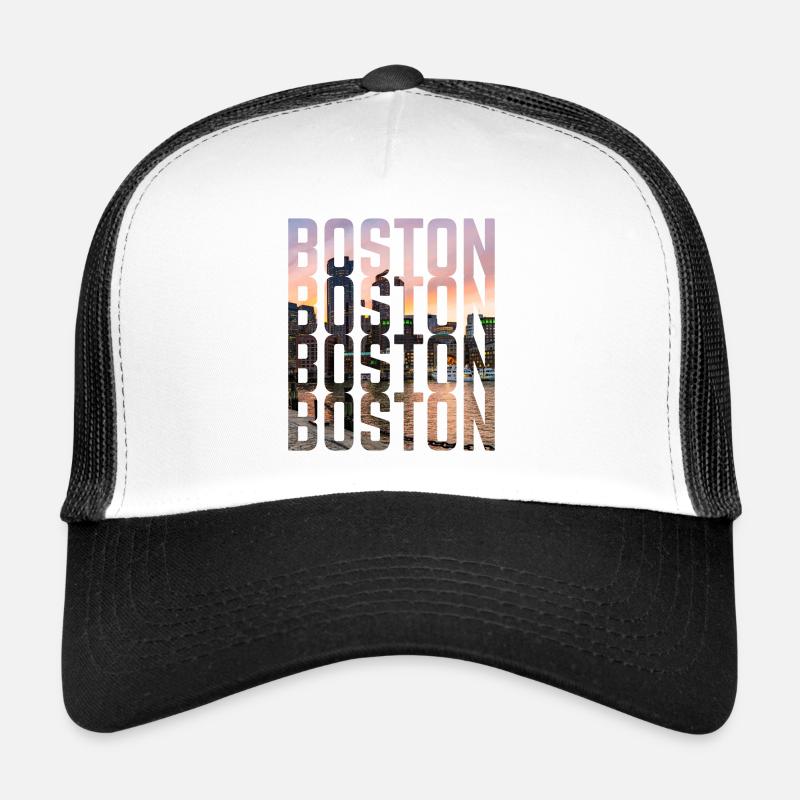 Lettrage Boston Skyline Casquette trucker 