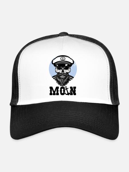 Moin Norddeutsch - Trucker Cap - Weiß/Schwarz - Vorne