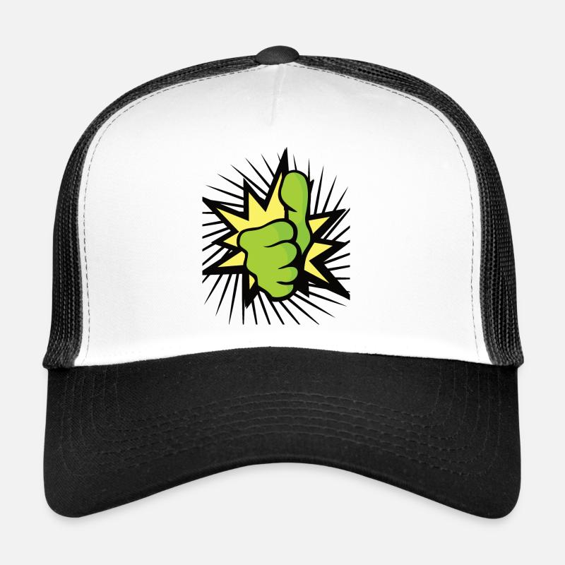 Thumbs up nicely - Trucker Cap - white/black