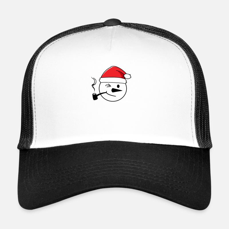 Jeezy Snowman Pipe Smoking Meme Santa Hat Trucker Cap