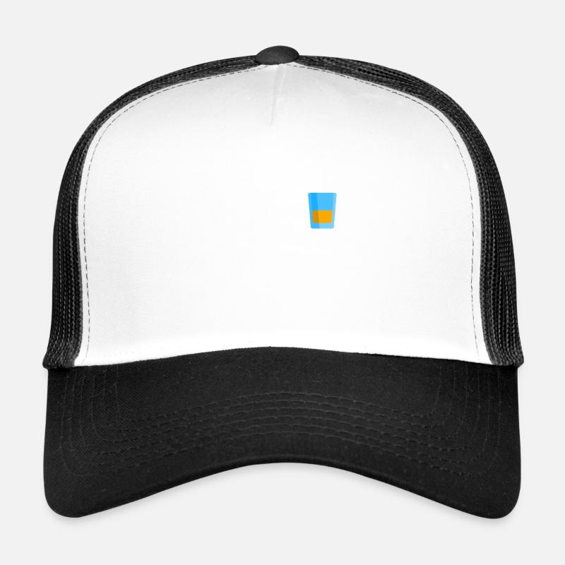 Half-filled glass Trucker Cap
