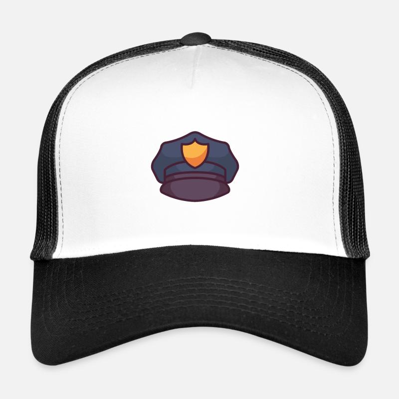 Eine Kappe der Polizeiabteilung. Trucker Cap