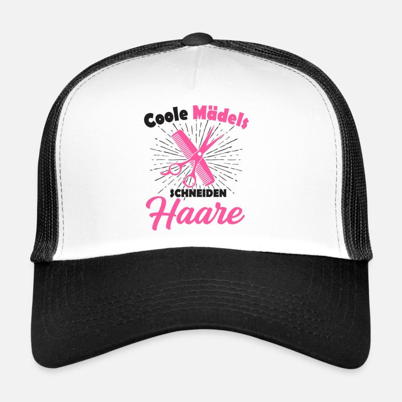 Friseurin - Trucker Cap - Weiß/Schwarz