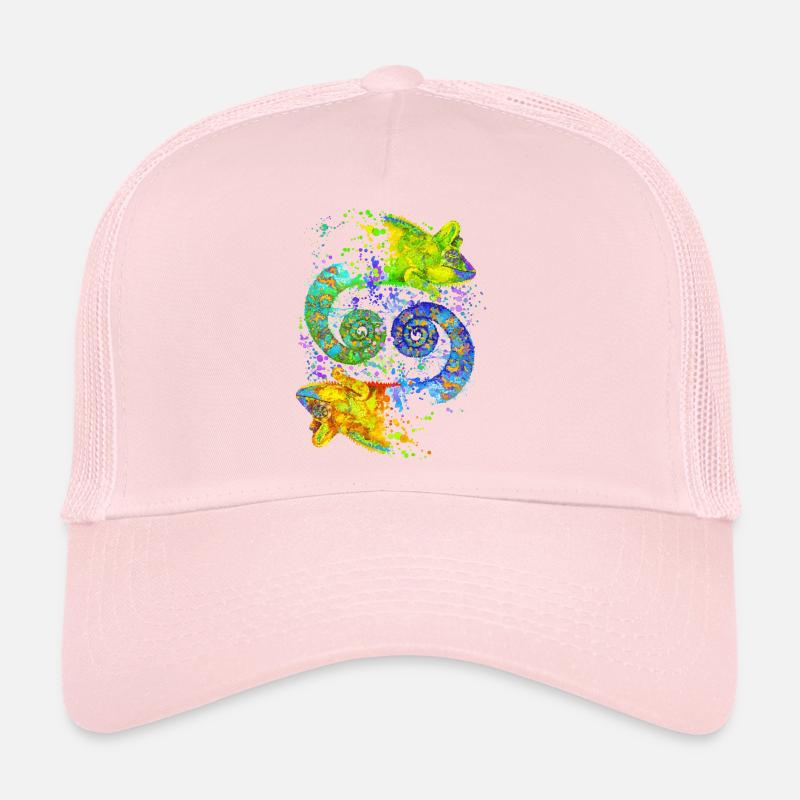 Colorful Yin-Yang Chameleon – Harmony Trucker Cap