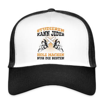 Holzfäller - Trucker Cap - Weiß/Schwarz - Vorne