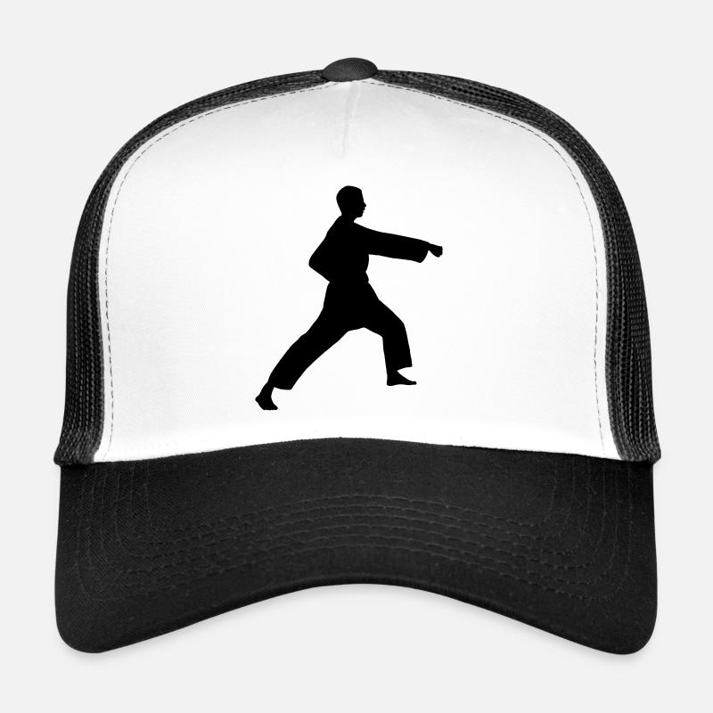 Punch karate or teakwondo punch - Trucker Cap - white/black