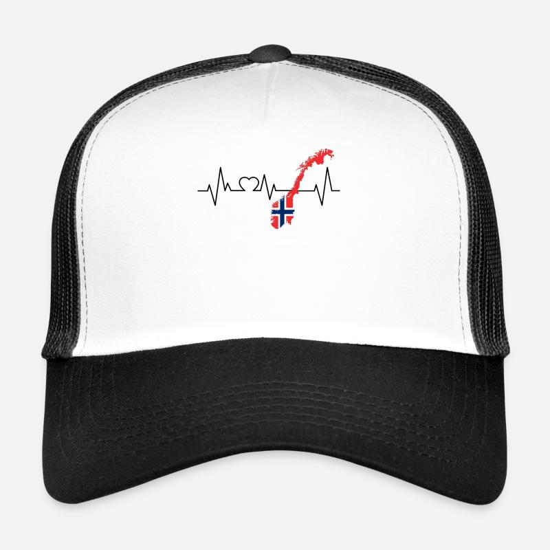 Norway heartbeat Trucker Cap