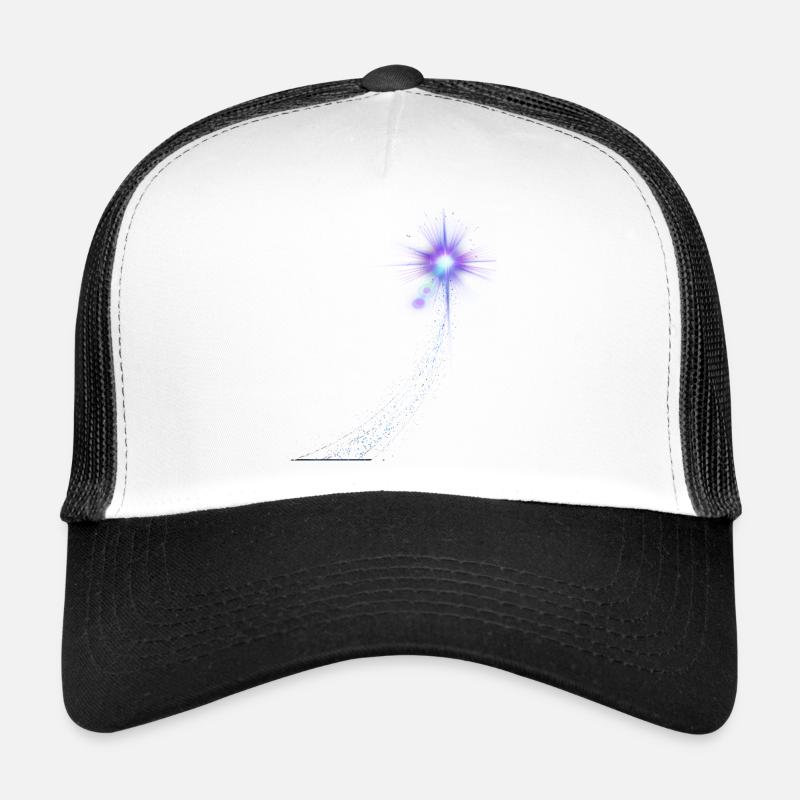 Shooting star - Trucker Cap - white/black