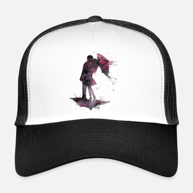 Aquarelle Amour et Baiser Casquette trucker 