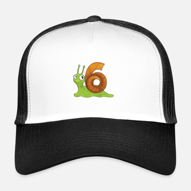 6. Geburtstag Mädchen Junge 6 Jahre Geschenk - Trucker Cap - Weiß/Schwarz
