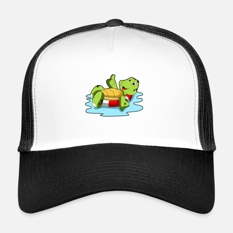 Turtle swimming in the water Trucker Cap