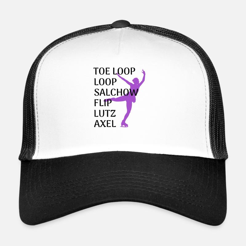 Eiskunstlauf Eiskunstläufer Mädchen Geschenk - Trucker Cap - Weiß/Schwarz