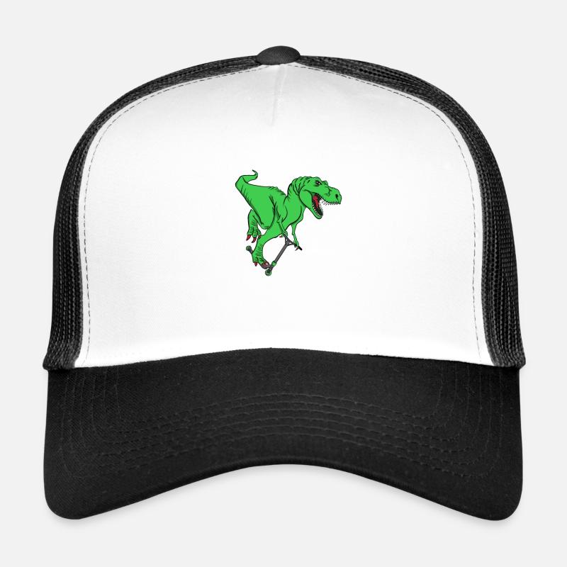 Big T-Rex vert poison sur une cascade de scooter Casquette trucker 