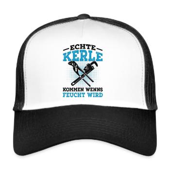 Klempner - Trucker Cap - Weiß/Schwarz - Vorne