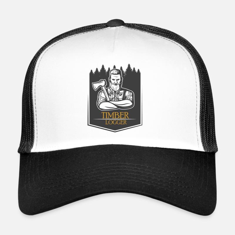 Bûcherons - Casquette trucker  - blanc/noir