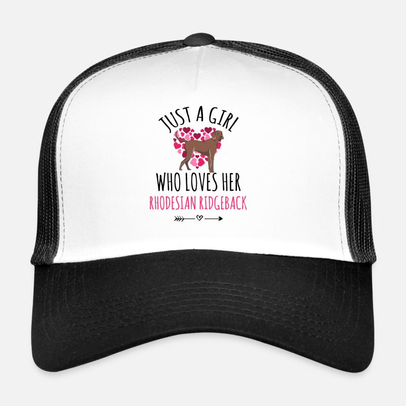 Ein Mädchen Das Ihren Rhodesian Ridgeback Liebt - Trucker Cap - Weiß/Schwarz