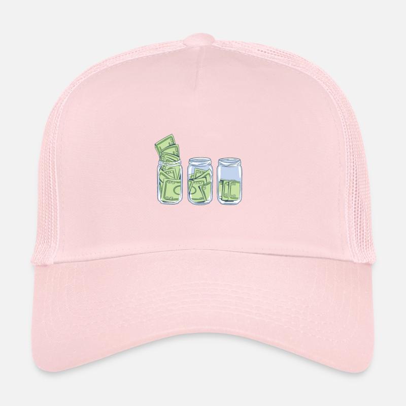 Billets d'un dollar dans un verre Casquette trucker 