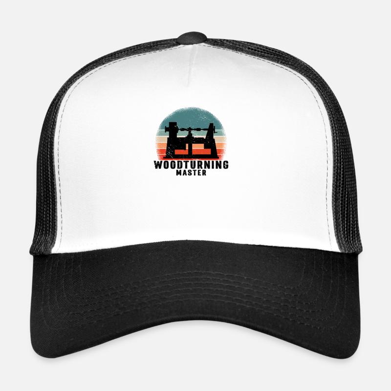 Drechsler Drechseln Drechselbank Drechsel - Trucker Cap - Weiß/Schwarz