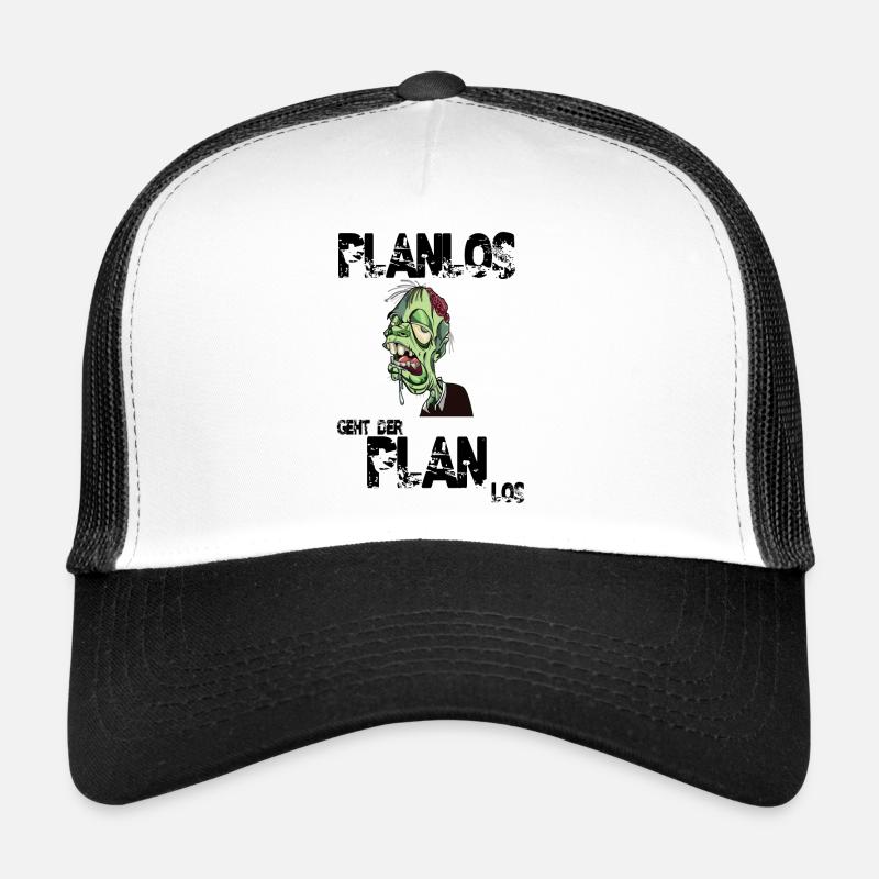 Planlos geht der Plan los - Trucker Cap - Weiß/Schwarz