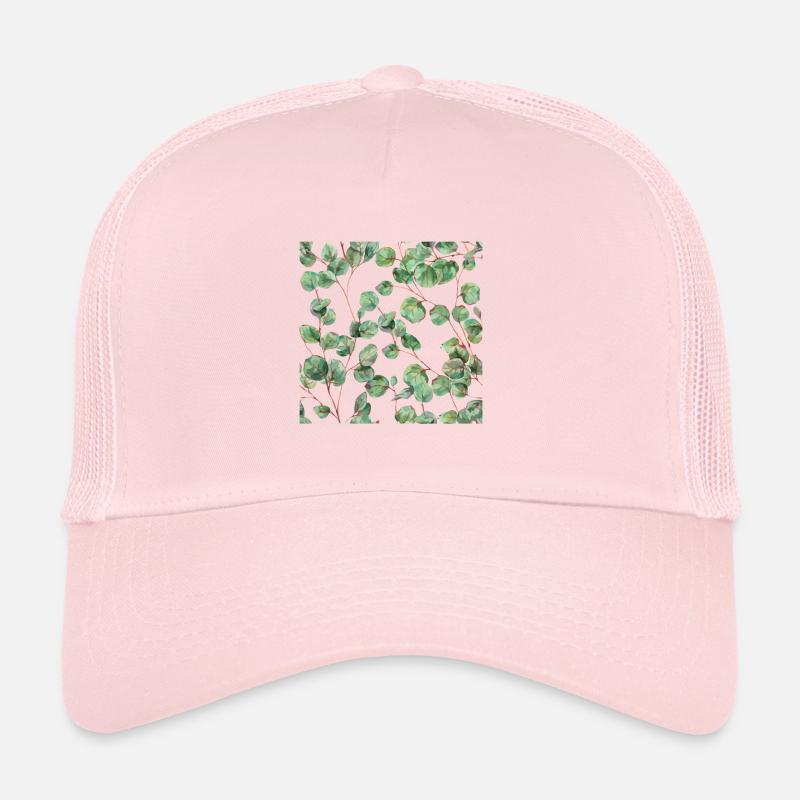 Green Eucalyptus Leaves Trucker Cap