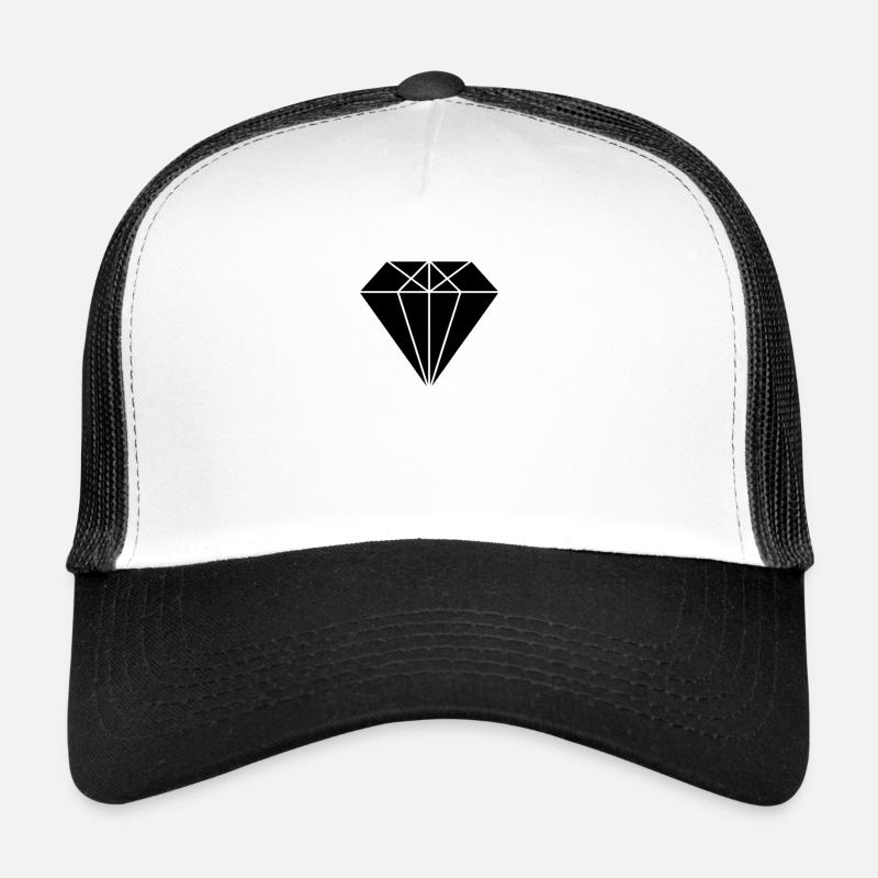Silhouette de diamant noir Casquette trucker 