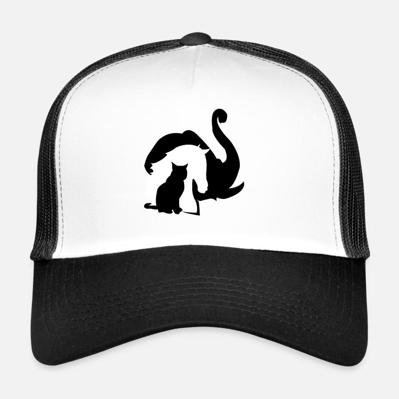 Elefant Pferd Katze Tiere Design - Trucker Cap - Weiß/Schwarz