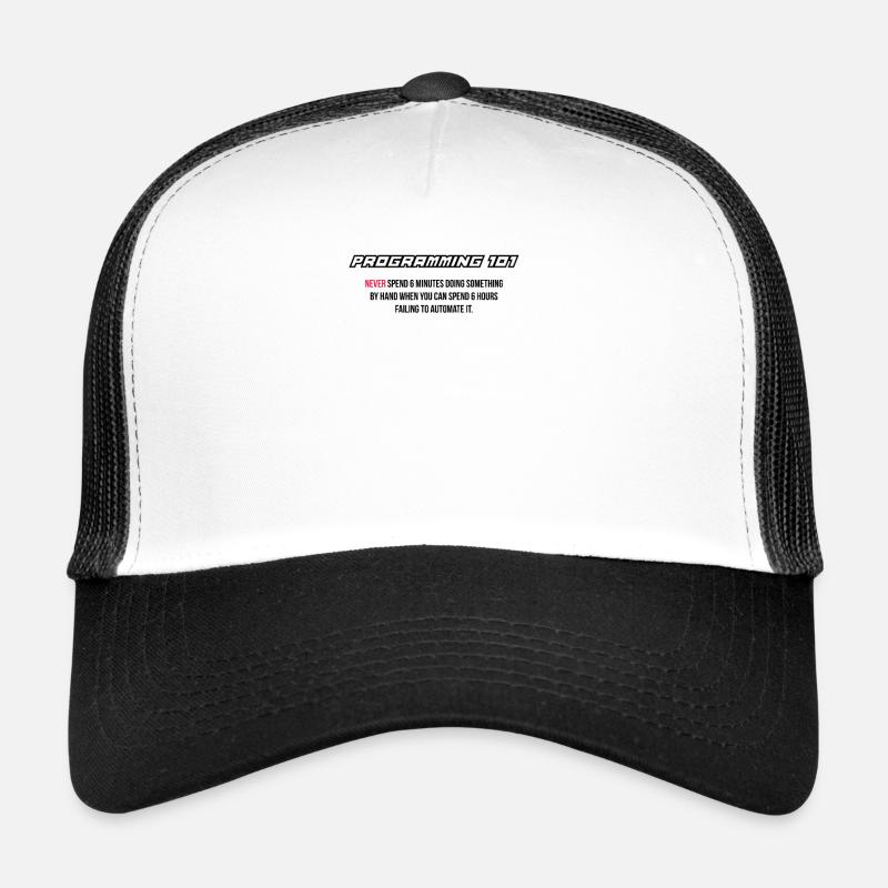 Funny automation, programming, computer science - Trucker Cap - white/black