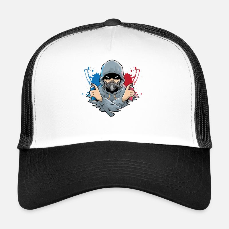 Sprayer Graffiti - Trucker Cap - Weiß/Schwarz