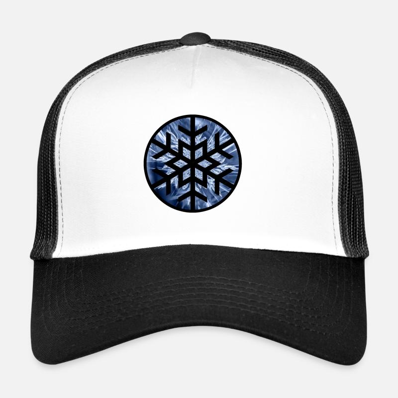 winter snowflake pattern ornament ice crystal Trucker Cap