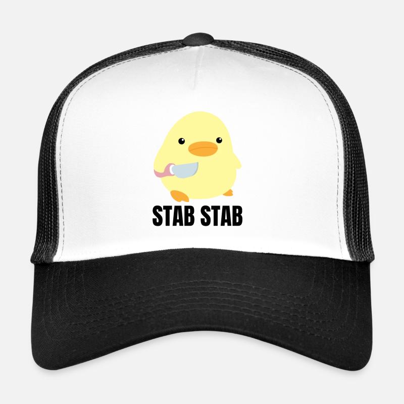 Stab Ente mit Messer Meme Küken Gans Geschenkidee Trucker Cap