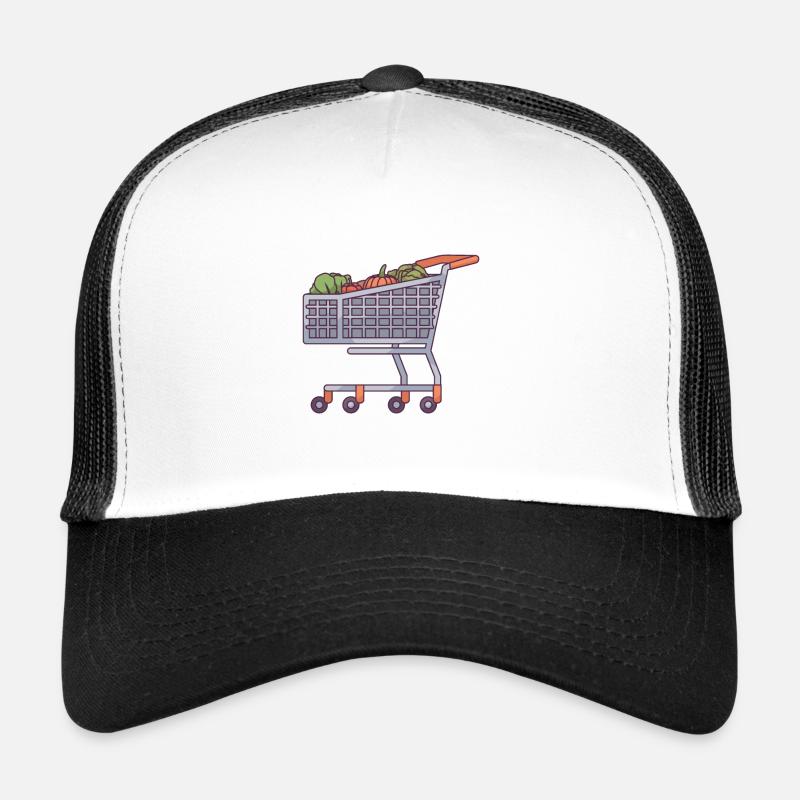 Panier avec des aliments biologiques Casquette trucker 