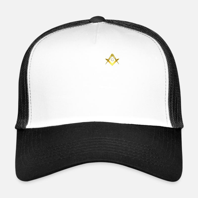 Franc-maçon Symbole Angle Boussole Or Franc-Maçonnerie Casquette trucker 