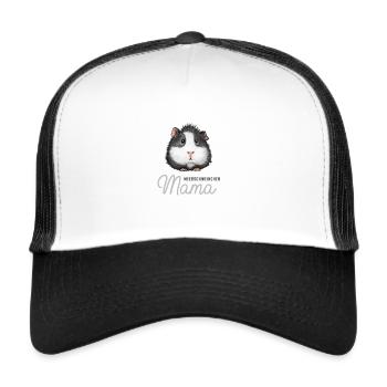 Meerschweinchen Mama - Trucker Cap - Weiß/Schwarz - Vorne