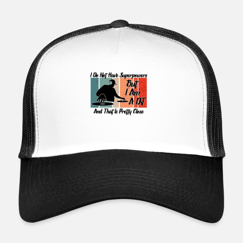 DJ Superpowers - Casquette trucker  - blanc/noir