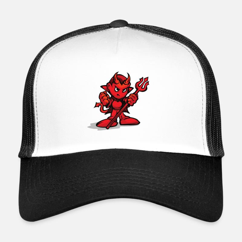Le petit diable rouge - Casquette trucker  - blanc/noir