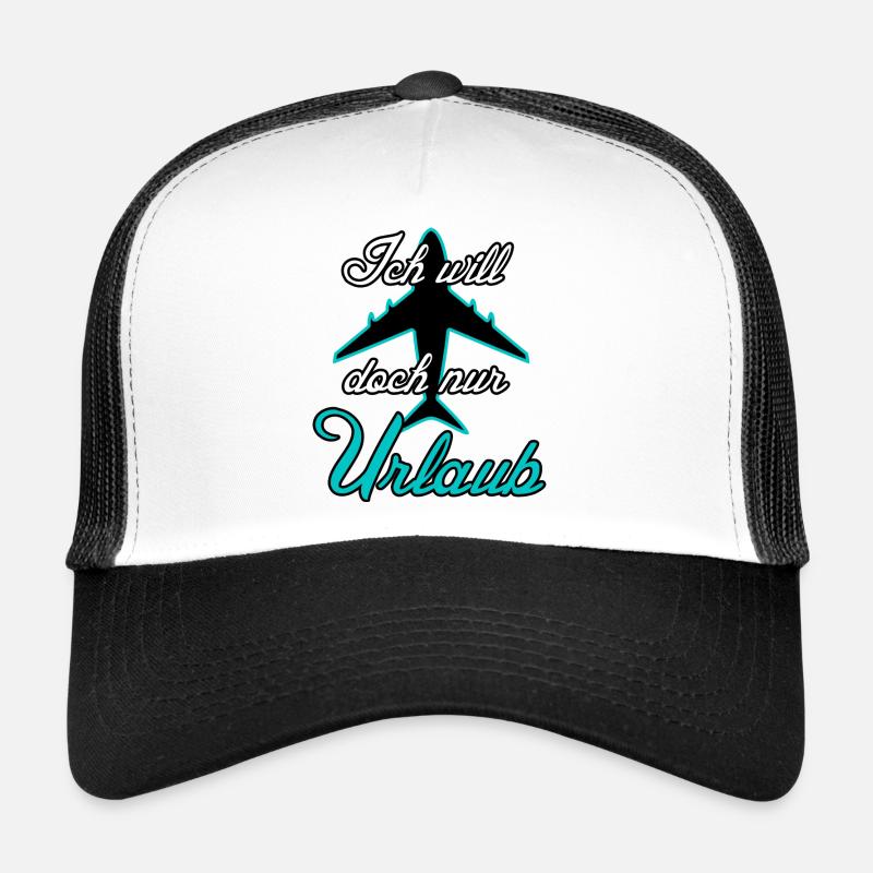 Urlaub Reise Flugzeug Ferien Sprüche Trucker Cap