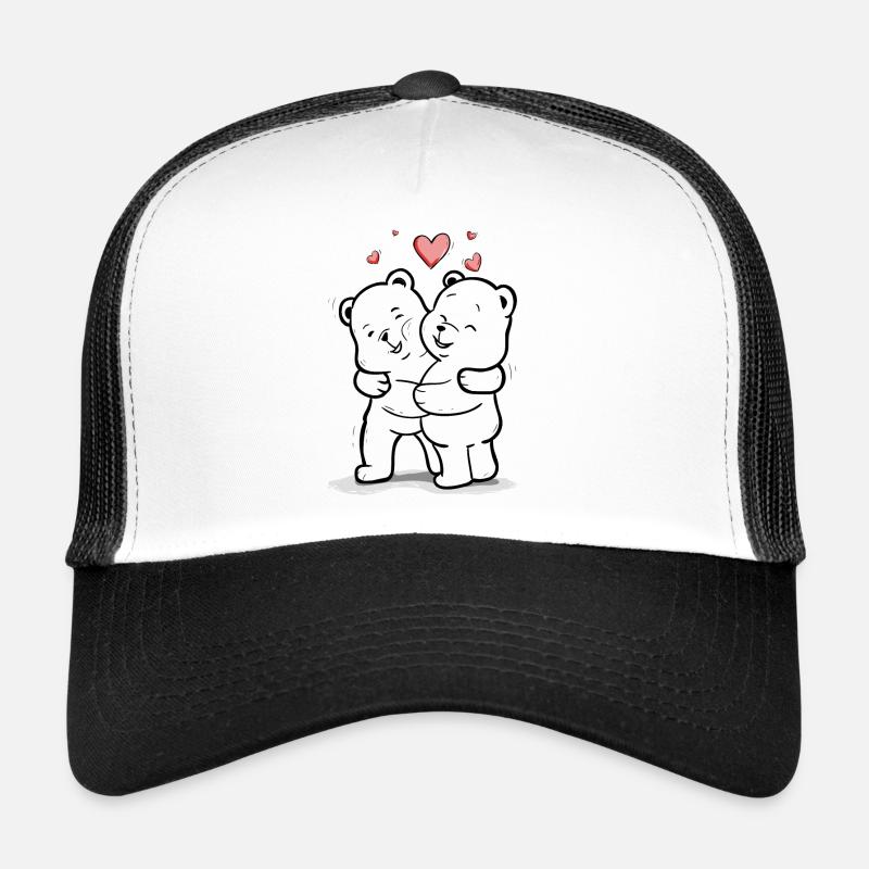 Beste Freundin Freundschaft Valentinstag Geschenk - Trucker Cap - Weiß/Schwarz