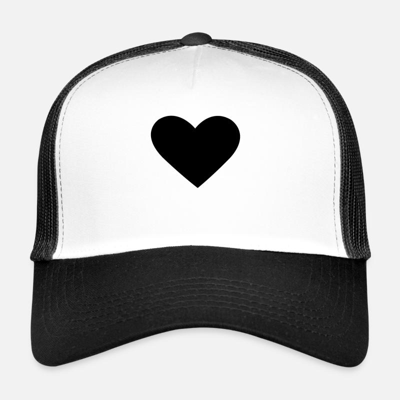 Black Heart Trucker Cap
