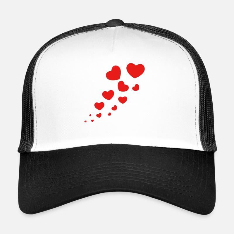 Coeurs rouges Casquette trucker 