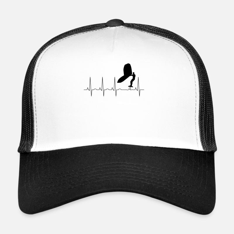 Wingfoiler Puls Frequenz - Trucker Cap - Weiß/Schwarz