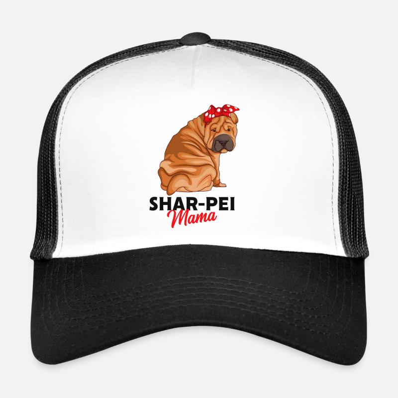 Shar Pei - Casquette trucker  - blanc/noir