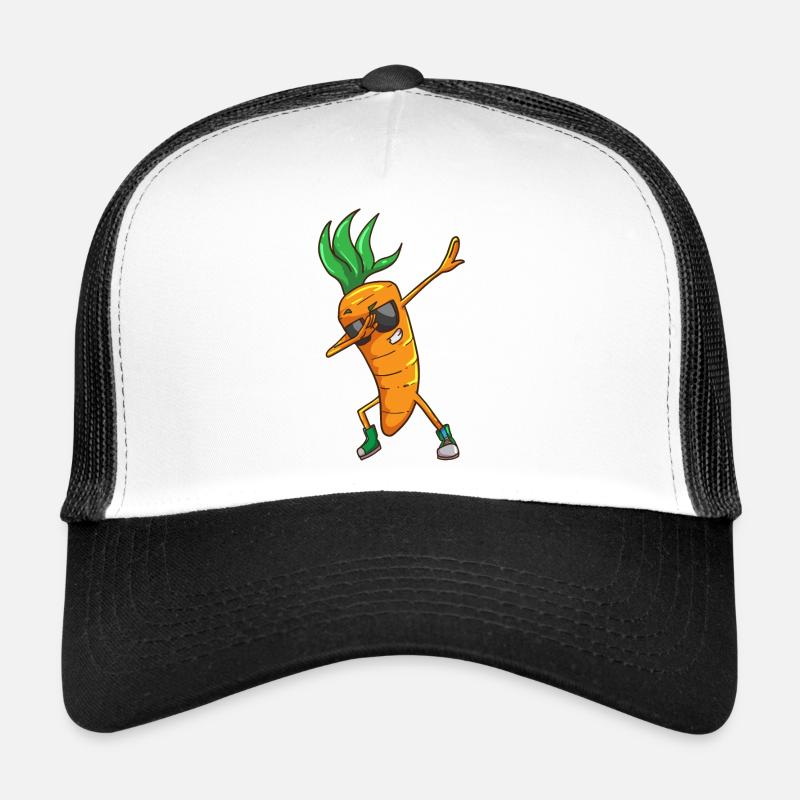 Lustige Karotte Möhre - Trucker Cap - Weiß/Schwarz