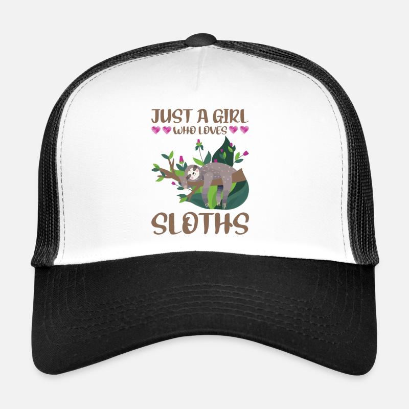 Faultier - Trucker Cap - Weiß/Schwarz